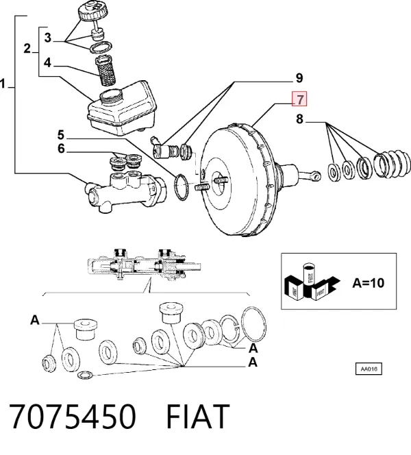 Servofreno 7075450 Fiat/Alfa/Lancia