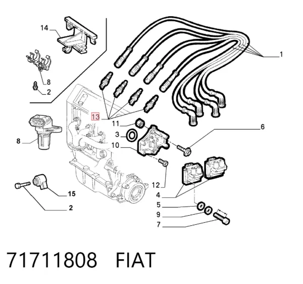 Bujía 71711808 Fiat/Alfa/Lancia