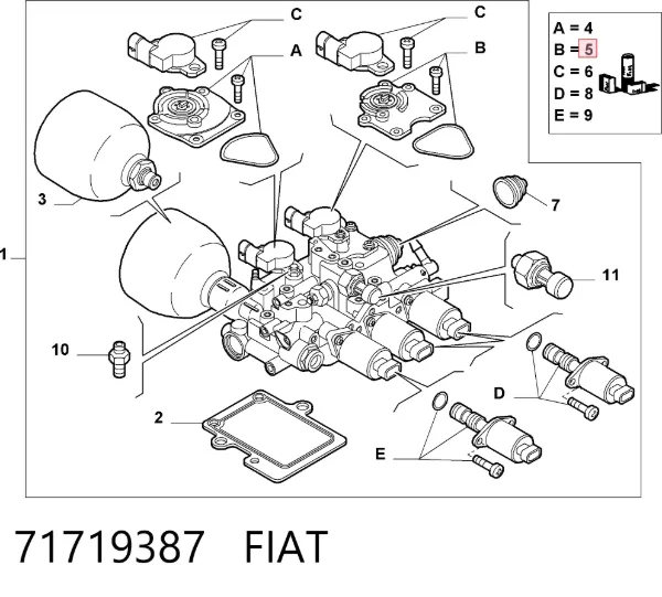 Sensor TPS 71719387 Fiat/Alfa/Lancia