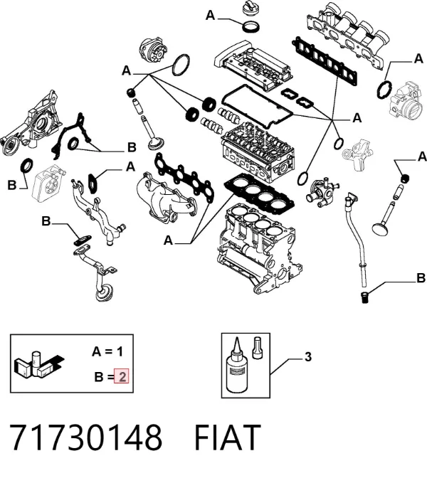 Retén de cigüeñal 71730148 Fiat/Alfa/Lancia
