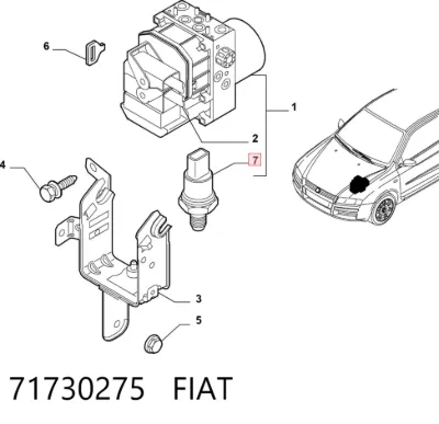 Sensor de presión de líquido de frenos FIAT 71730275