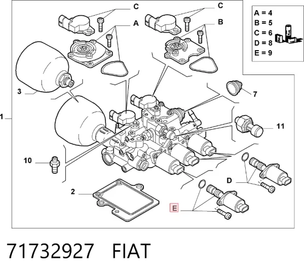 Solenoide de transmisión automática 71732927 Fiat/Alfa/Lancia