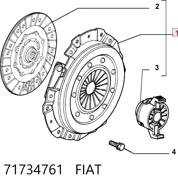 Embrague 71734761 Fiat/Alfa/Lancia