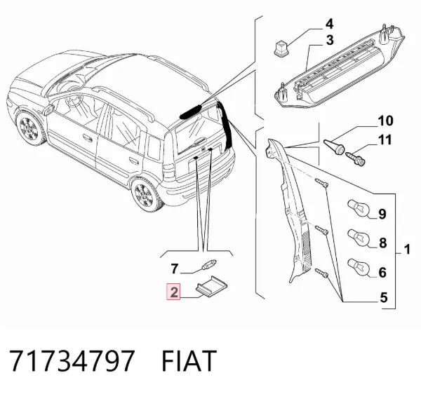 Luz matricula 71734797 Fiat/Alfa/Lancia