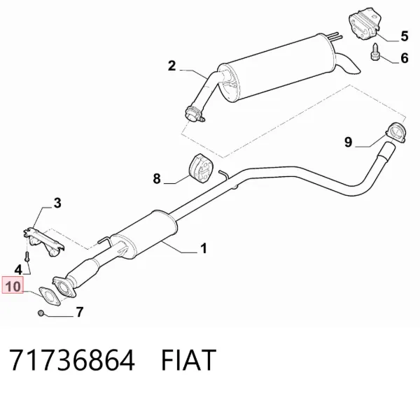 Junta de escape 71736864 Fiat/Alfa/Lancia