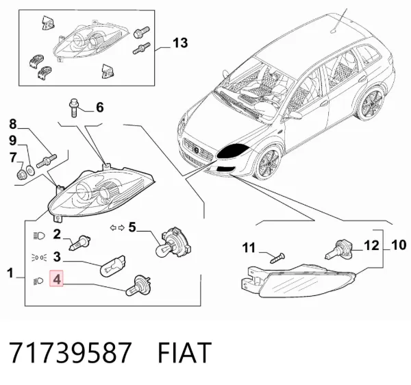 Bombilla de xenón 71739587 Fiat/Alfa/Lancia