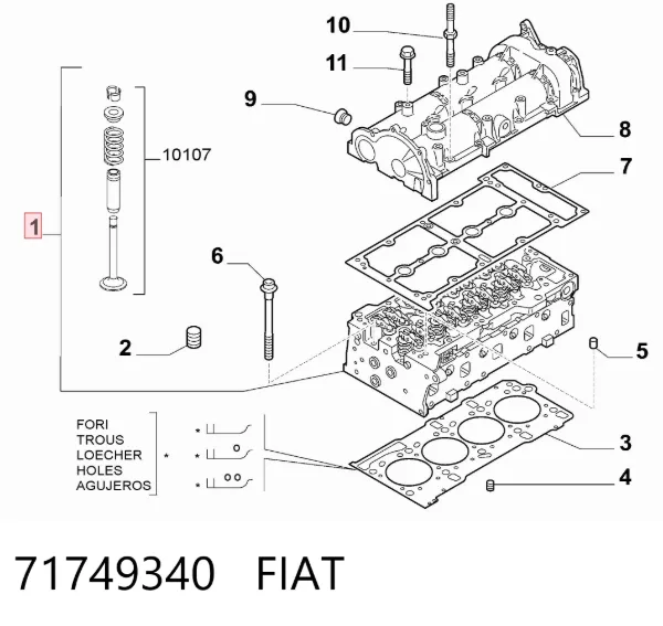 Culata 71749340 Fiat/Alfa/Lancia