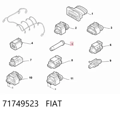 Cable de bujías de precalentamiento FIAT 71749523