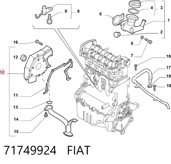 Bomba De Aceite 71749924 Fiat/Alfa/Lancia