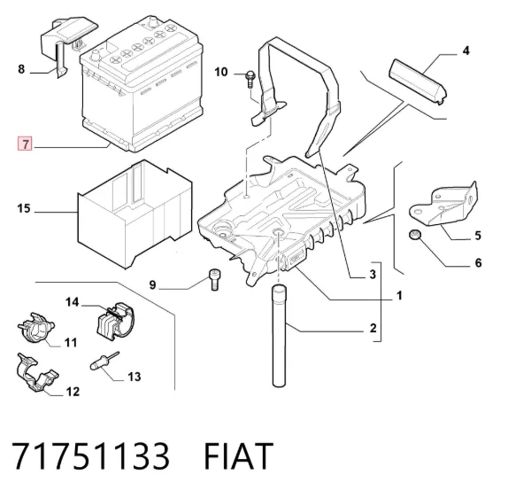 Batería 71751133 Fiat/Alfa/Lancia