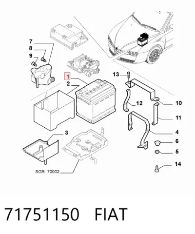 Batería de arranque FIAT 71751150