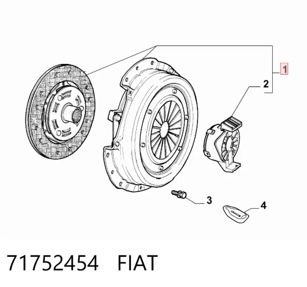 Embrague 71752454 Fiat/Alfa/Lancia