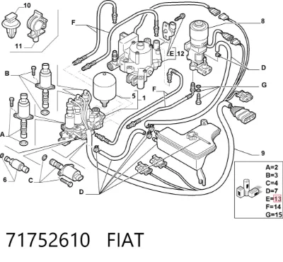 Sensor de posición del acelerador FIAT 71752610