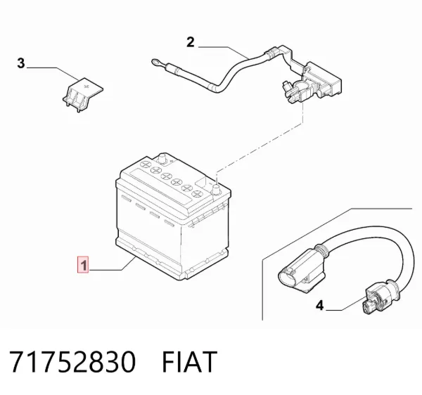Batería 71752830 Fiat/Alfa/Lancia