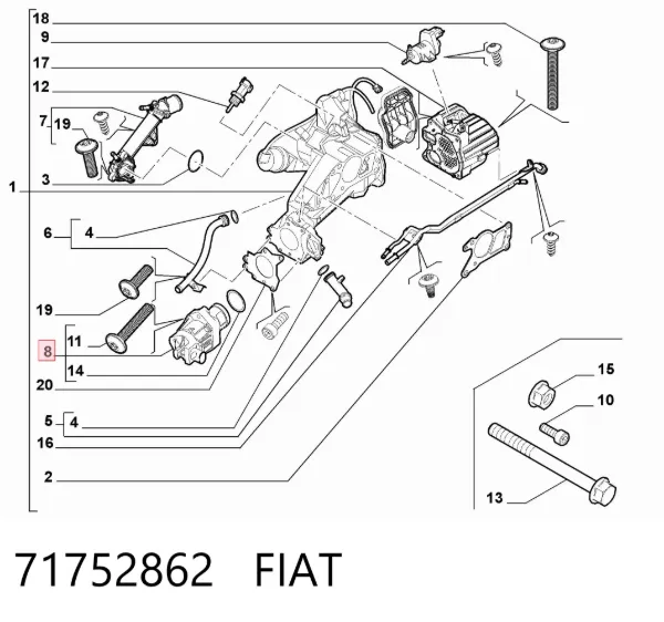 Válvula EGR 71752862 Fiat/Alfa/Lancia