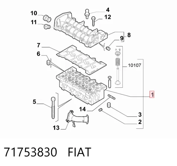 Culata 71753830 Fiat/Alfa/Lancia
