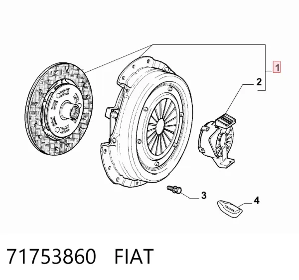 Embrague 71753860 Fiat/Alfa/Lancia