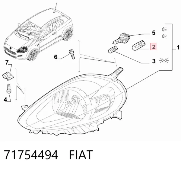 Bombilla 71754494 Fiat/Alfa/Lancia
