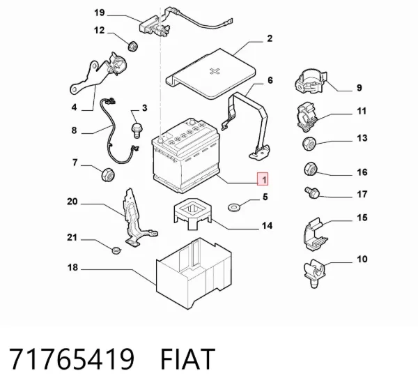 Batería 71765419 Fiat/Alfa/Lancia