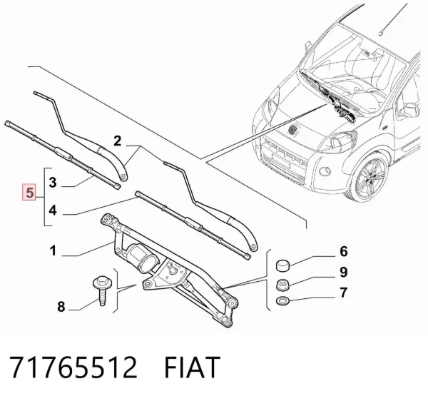 Limpiaparabrisas delanteras 71765512 Fiat/Alfa/Lancia
