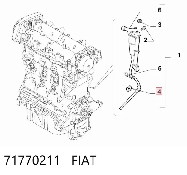 Junta de bomba de aceite 71770211 Fiat/Alfa/Lancia
