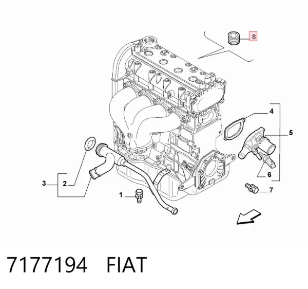 Tapón del cárter de aceite 7177194 Fiat/Alfa/Lancia