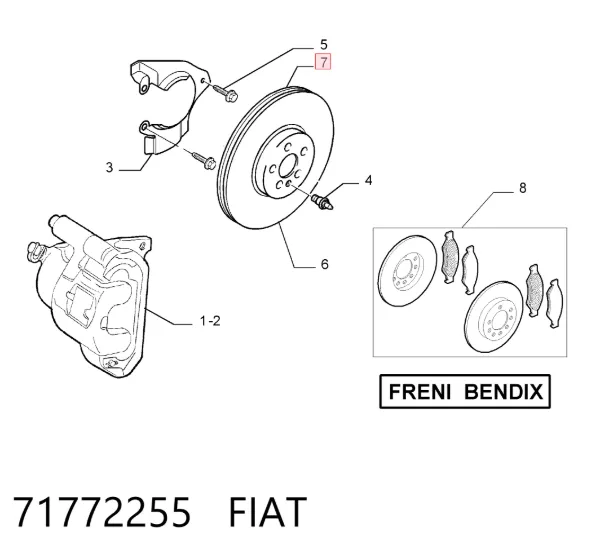 Disco de freno 71772255 Fiat/Alfa/Lancia