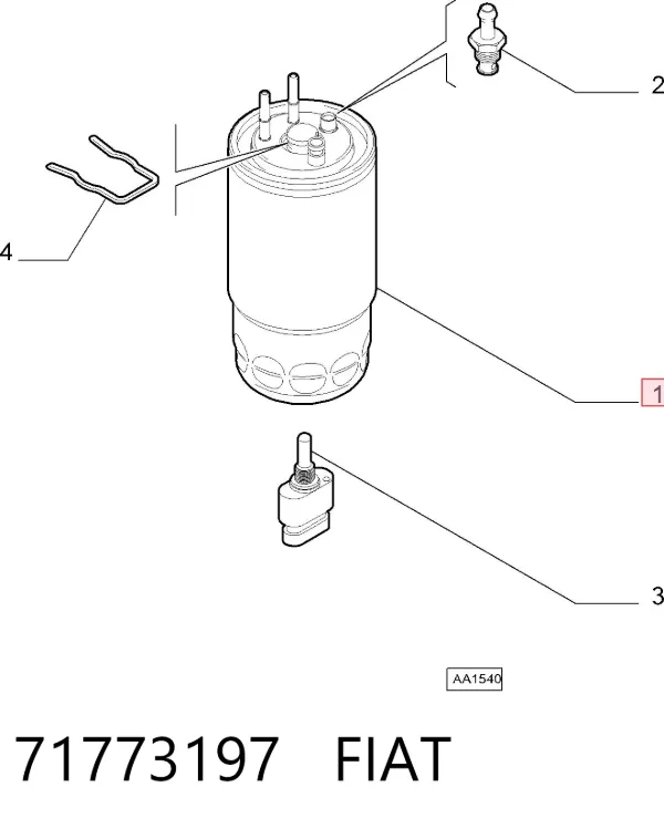 Filtro de combustible 71773197 Fiat/Alfa/Lancia