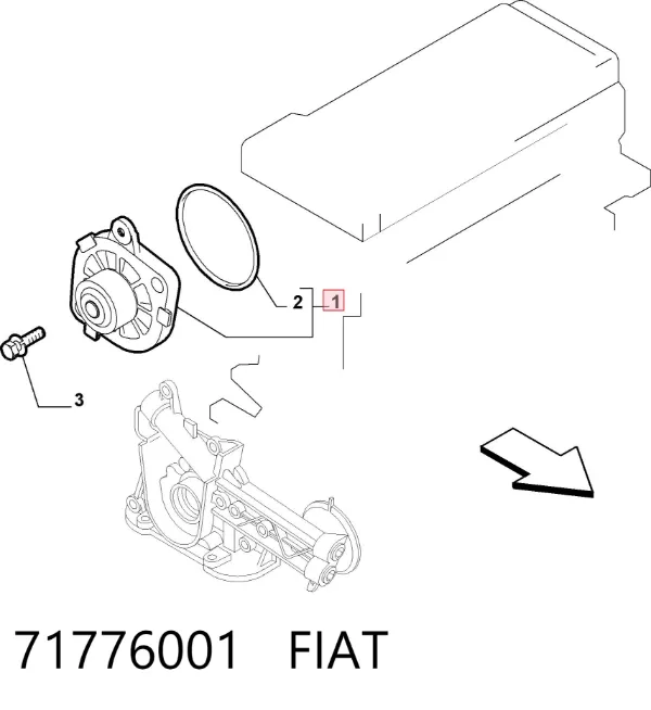 Bomba de agua 71776001 Fiat/Alfa/Lancia