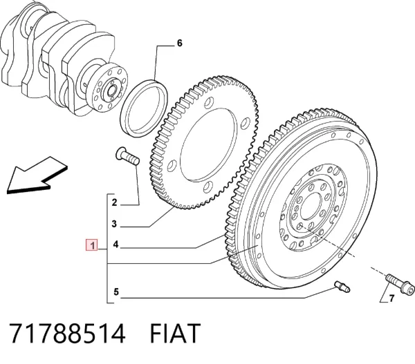 Volante motor 71788514 Fiat/Alfa/Lancia