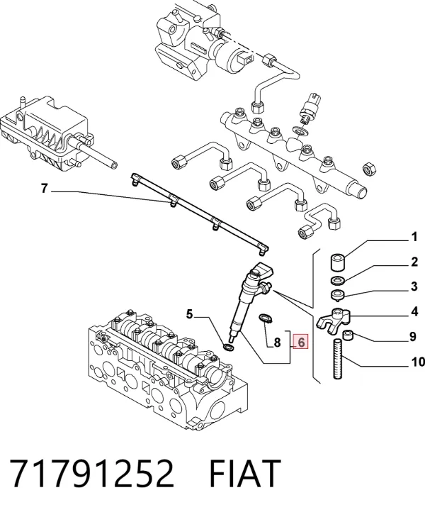 Inyector 71791252 Fiat/Alfa/Lancia