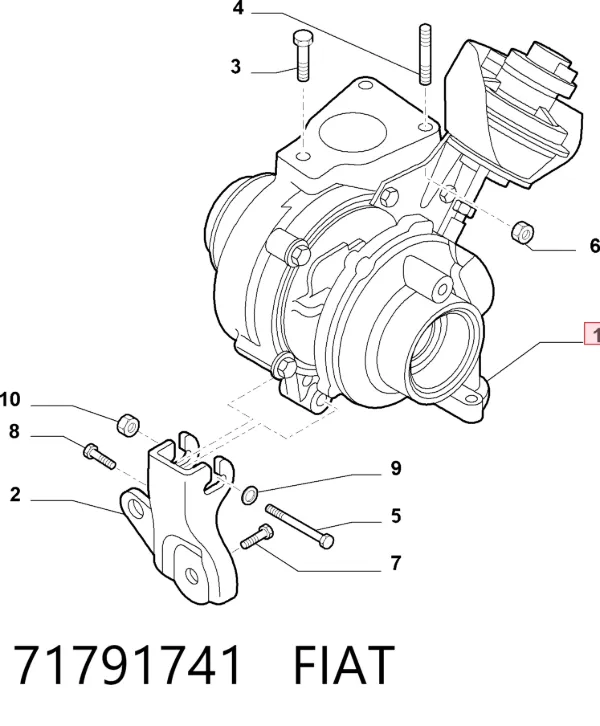 Turbocompresor 71791741 Fiat/Alfa/Lancia