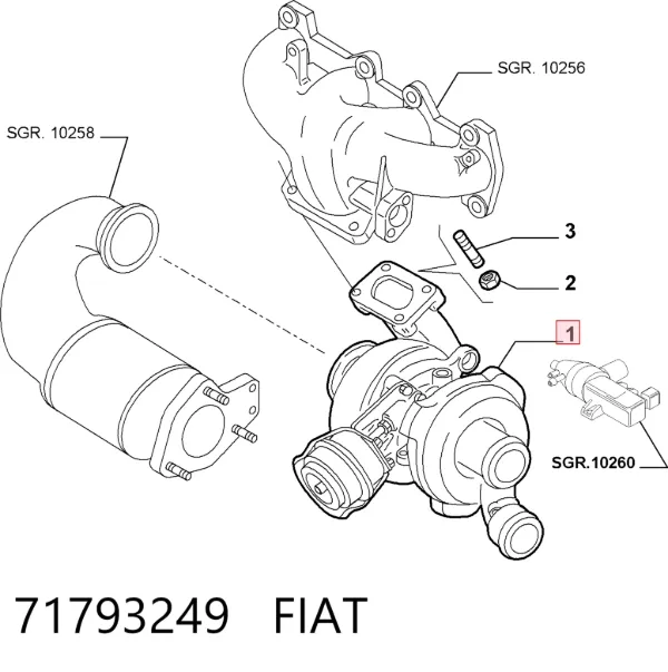 Turbocompresor 71793249 Fiat/Alfa/Lancia