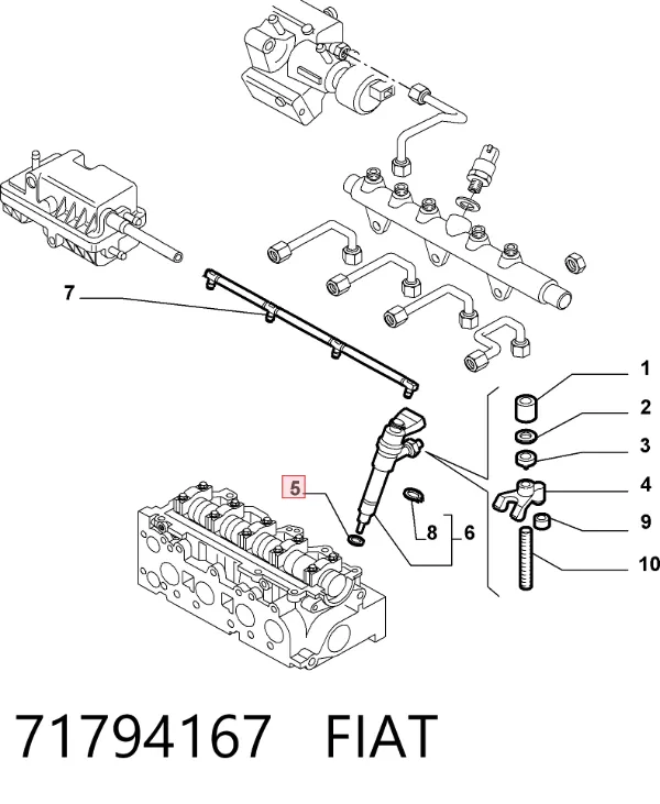 Inyector 71794167 Fiat/Alfa/Lancia