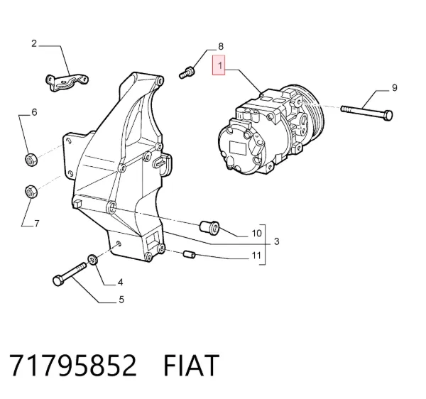 Compresor de aire acondicionado 71795852 Fiat/Alfa/Lancia