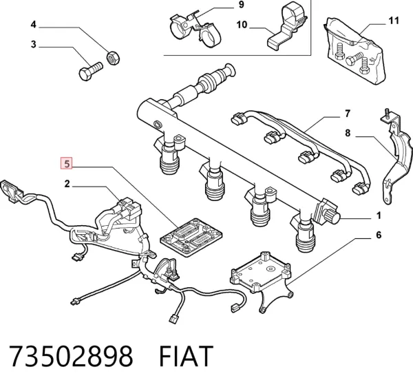 ECU 73502898 Fiat/Alfa/Lancia