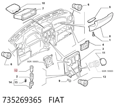 Encendedor de coche FIAT 735269365