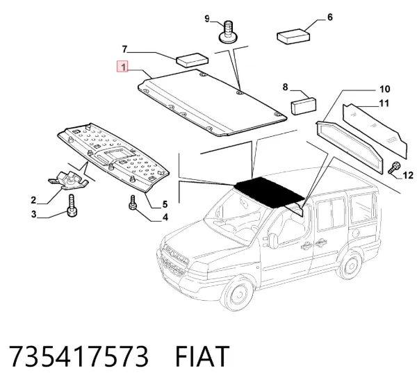Techo interior Fiat Doblo I