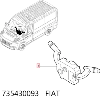 Conmutador de la columna de dirección completo FIAT 735430093
