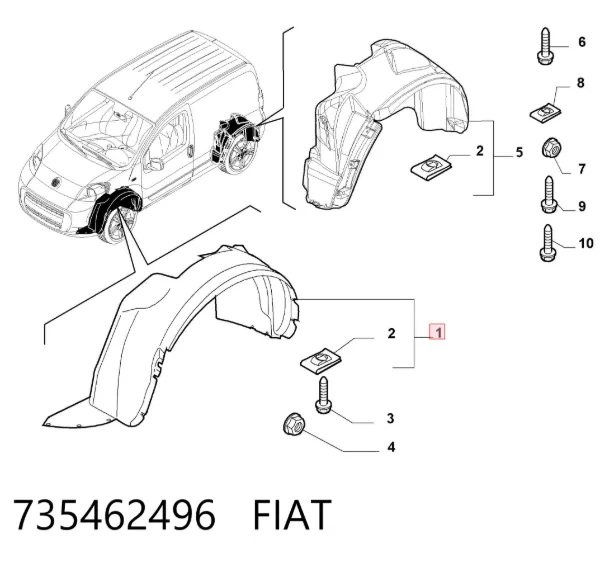 Paso rueda 735462496 Fiat/Alfa/Lancia