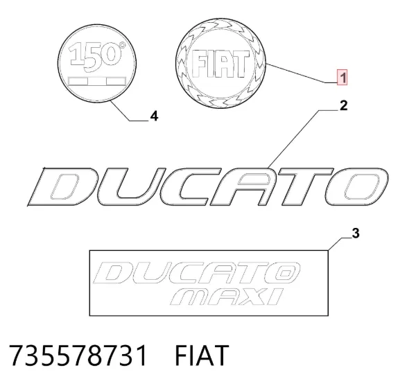 Emblema Fiat Ducato III