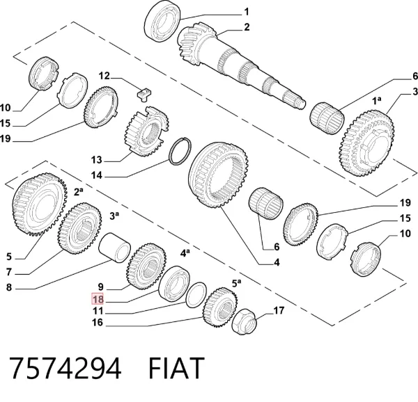 Cojinete, caja de cambios 7574294 Fiat/Alfa/Lancia