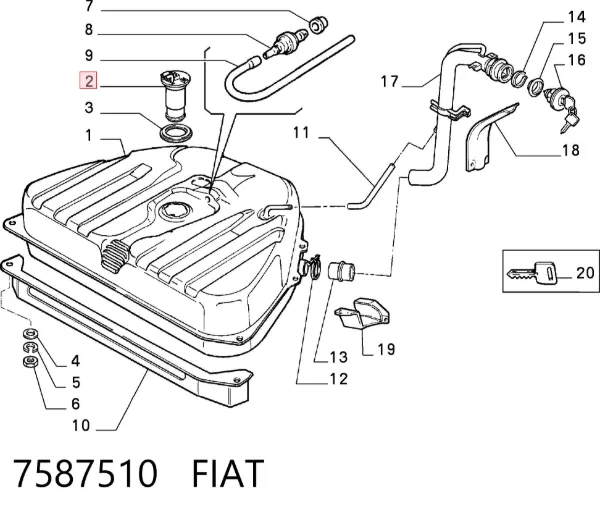 Aforador 7587510 Fiat/Alfa/Lancia