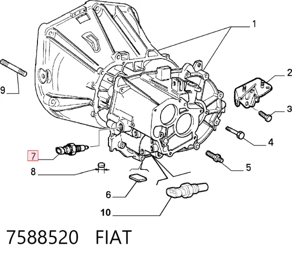 Sensor de marcha atrás 7588520 Fiat/Alfa/Lancia