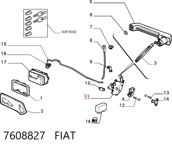 Cerradura 7608827 Fiat/Alfa/Lancia