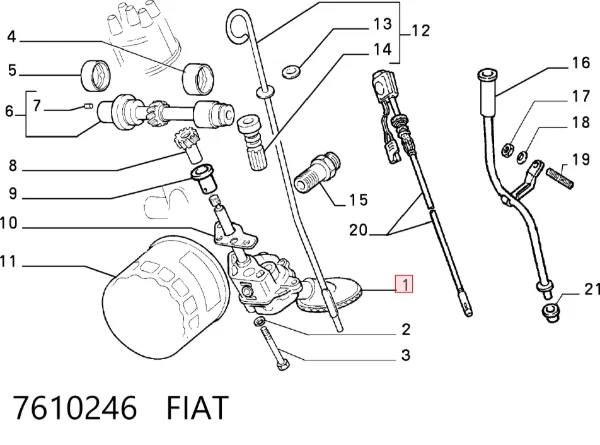 Bomba De Aceite 7610246 Fiat/Alfa/Lancia