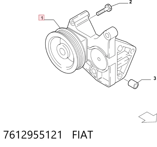 Bomba de dirección 7612955121 Fiat/Alfa/Lancia