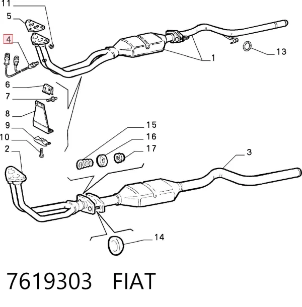 Sonda lambda 7619303 Fiat/Alfa/Lancia