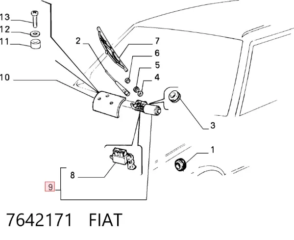 Motor limpiaparabrisas Fiat Uno 146A