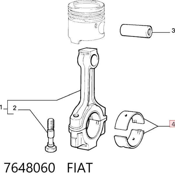 Cojinetes de biela 7648060 Fiat/Alfa/Lancia